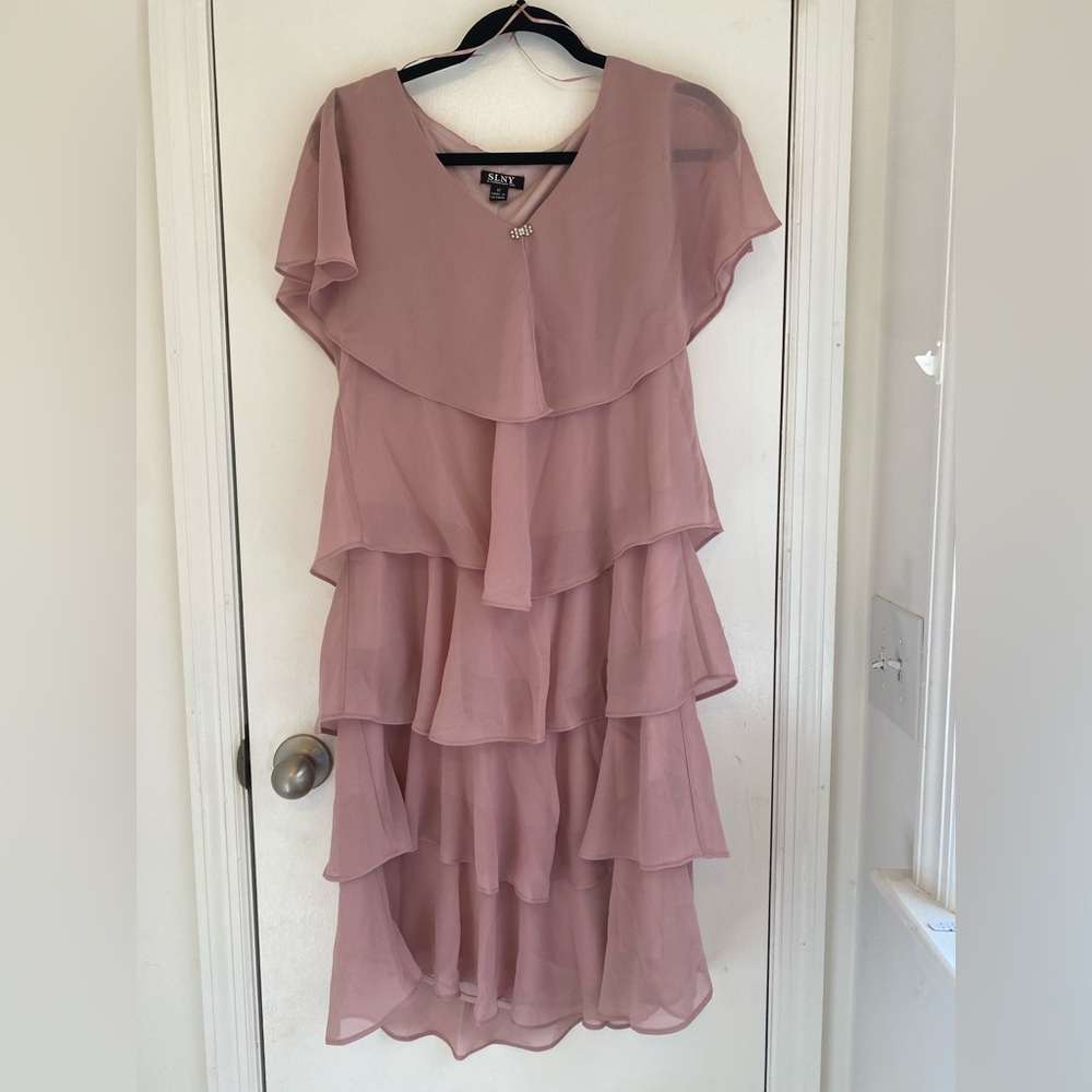 Elegant Pink Layered Dress